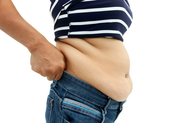 superficie abdominal de la mujer gorda
  - Foto, Imagen