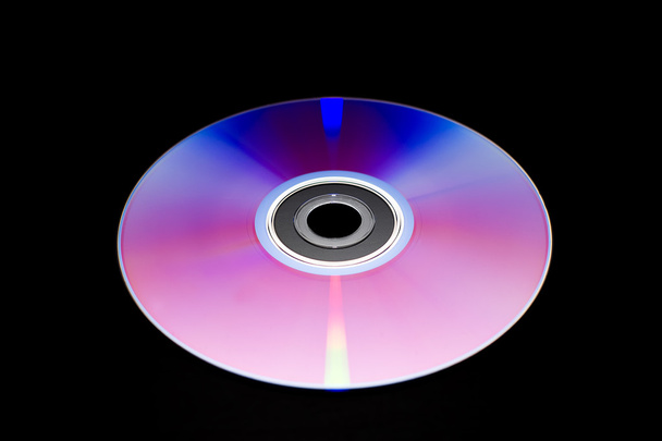 DVD sobre fondo negro
 - Foto, Imagen