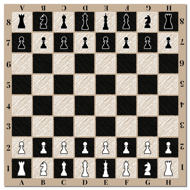 チェス盤、ベクトル イラスト. - ベクター画像