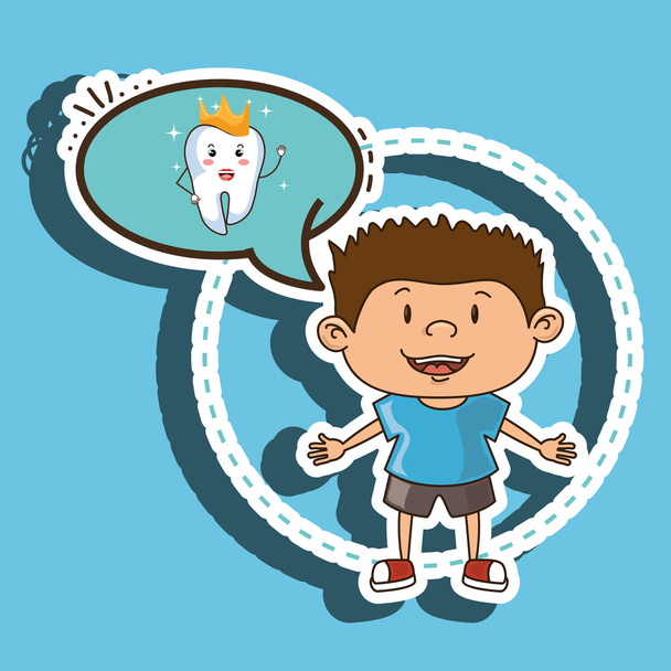 dítě s zub, samostatný ikony designu - Vektor, obrázek