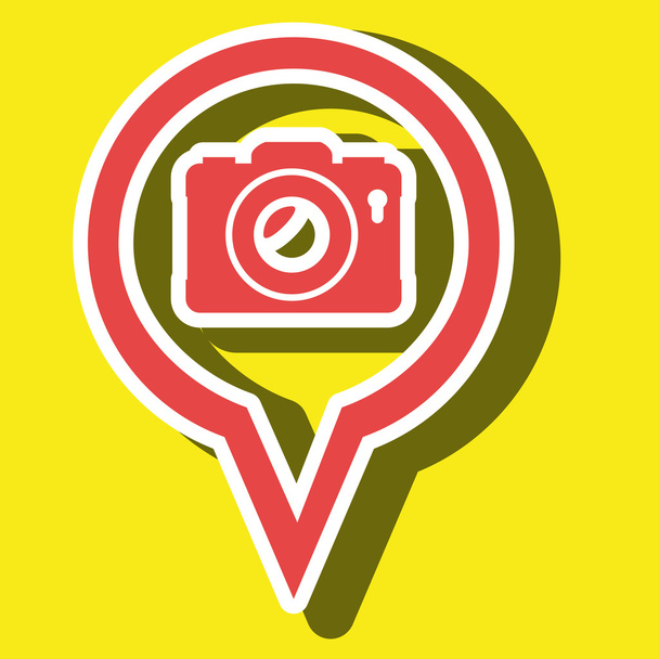 symbol fotografické kamery, samostatný ikony designu - Vektor, obrázek