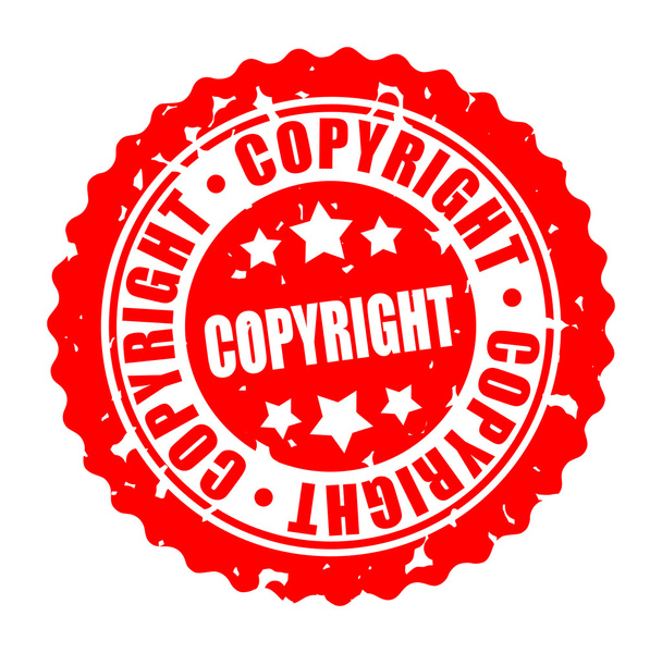 Vektorové kulaté razítko Copyright - Vektor, obrázek