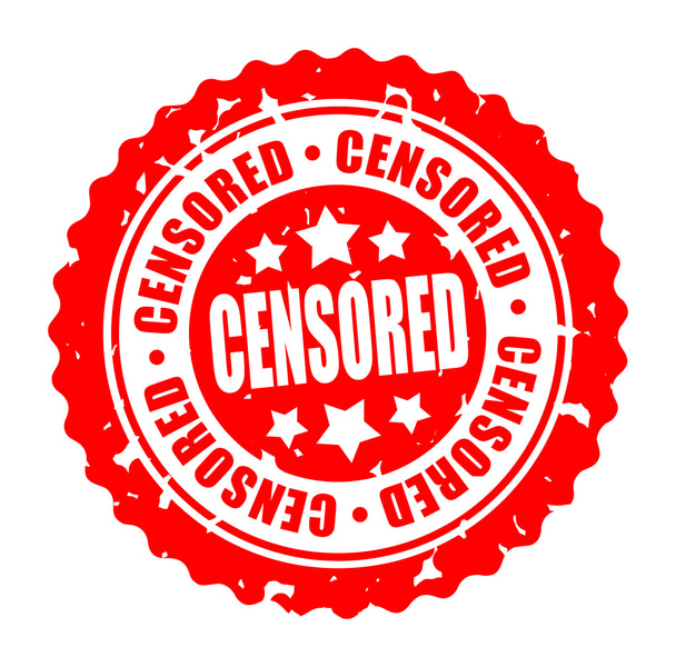 Wektor okrągły znaczek Censored - Wektor, obraz