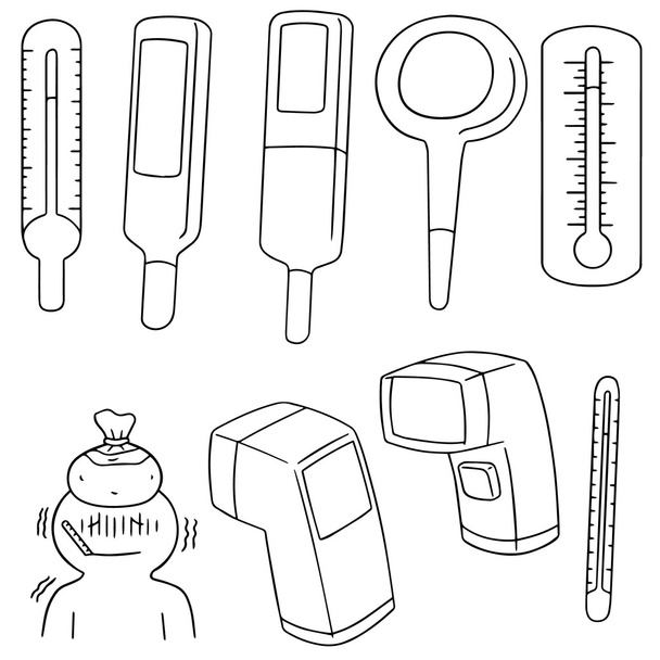 ensemble vectoriel de thermomètre - Vecteur, image