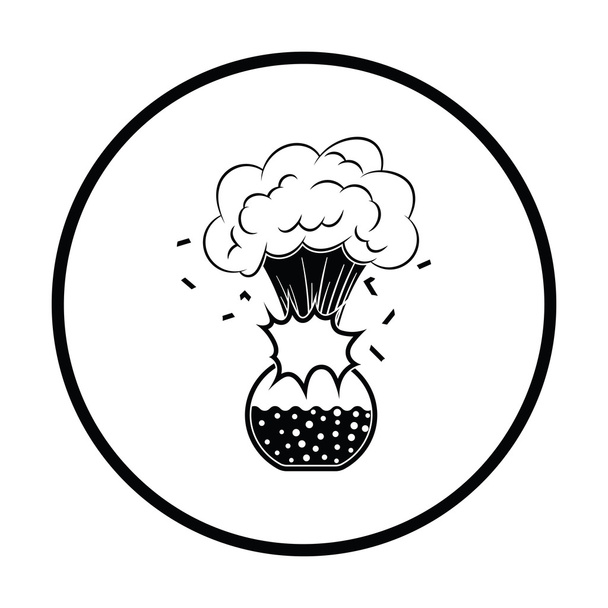 Піктограма вибуху хімічної колби
 - Вектор, зображення