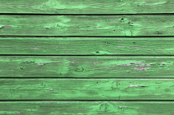 La vieja textura de madera verde con patrones naturales - Foto, Imagen