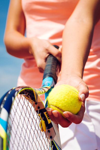 Legs of female tennis player. Close up image - Fotó, kép
