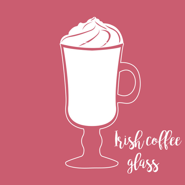 Irish coffee glass - Vektor, obrázek