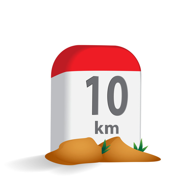 Milestone in the mountains - Vector, Image