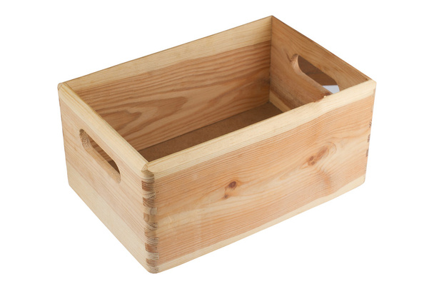 пустой деревянный ящик с ручками
 - Фото, изображение