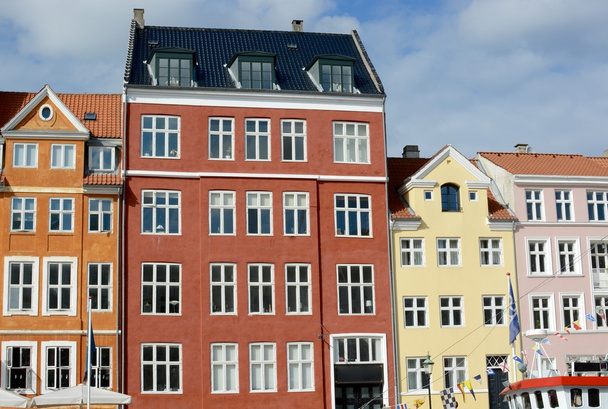 Nyhavn, Copenhague casas adosadas
  - Foto, Imagen