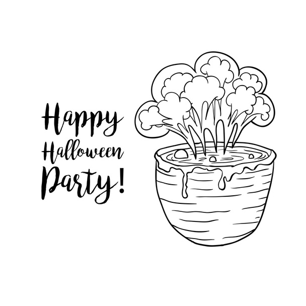 Coloring book page for Halloween  - Vector, Image