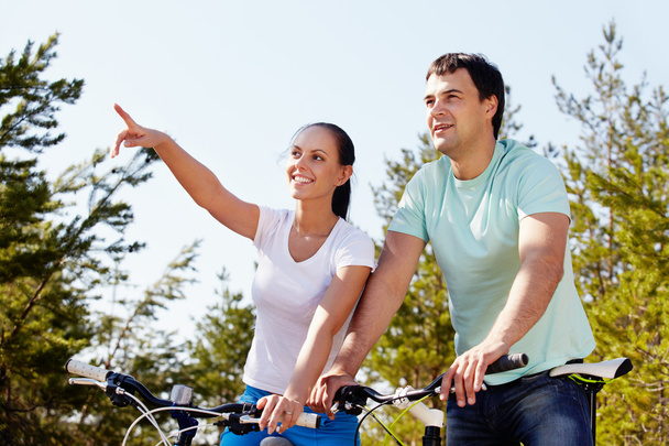 Couple on bicycles - Foto, imagen
