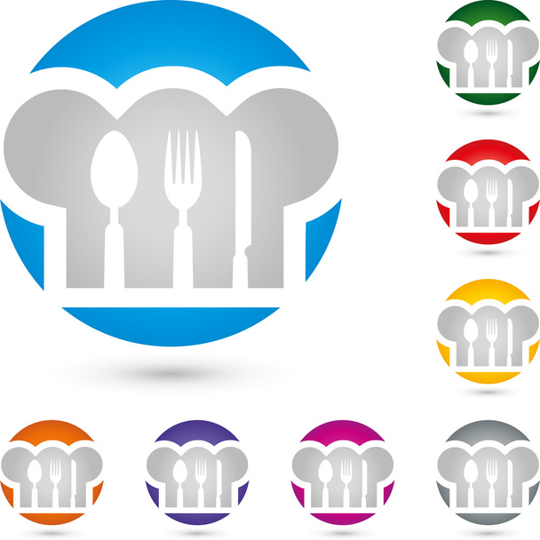 Ресторан, Koch, Логотип, Besteck
 - Вектор,изображение