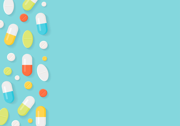 Pillole di medicina Confine sfondo
 - Vettoriali, immagini