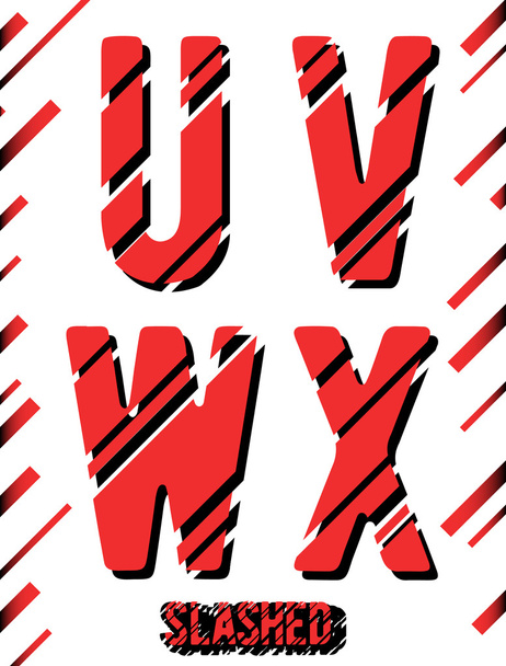 Hakten lettertype sjabloon - Vector, afbeelding