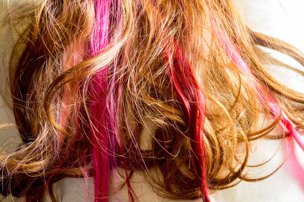 Synthetic Curly Hair Macro - Foto, Bild