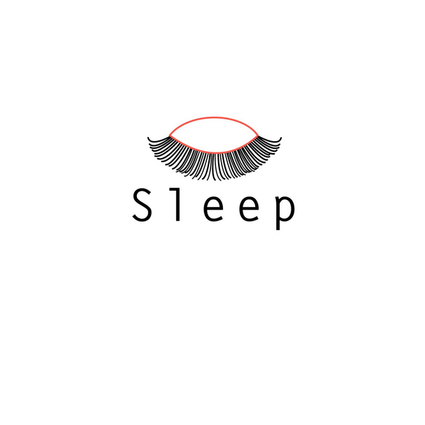 Symbol of a closed eye  - Vector, Imagen