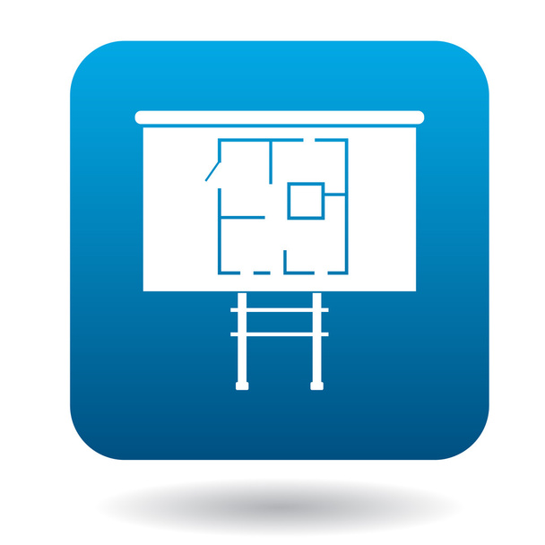 House on stilts icon, simple style - Vector, Image