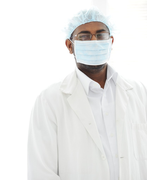 Confident African American male surgeon smiling - Photo, Image