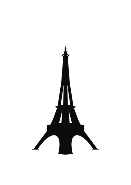 Eiffel tower icon silhouette. - Vector, Image