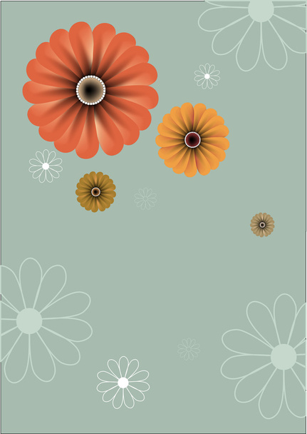 floral abstract retro background - ベクター画像