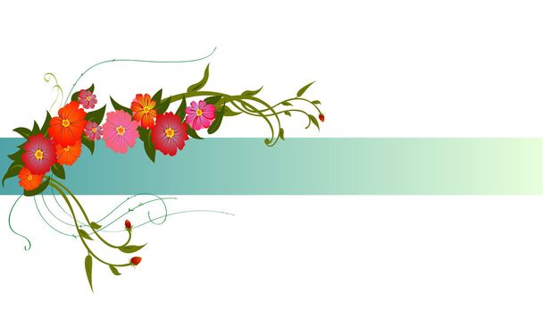floral frame - Διάνυσμα, εικόνα