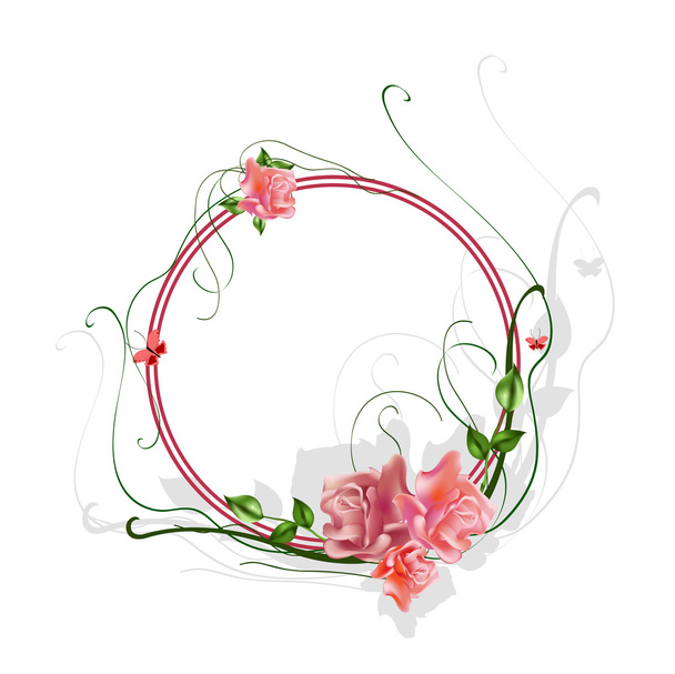 floral frame - Vettoriali, immagini