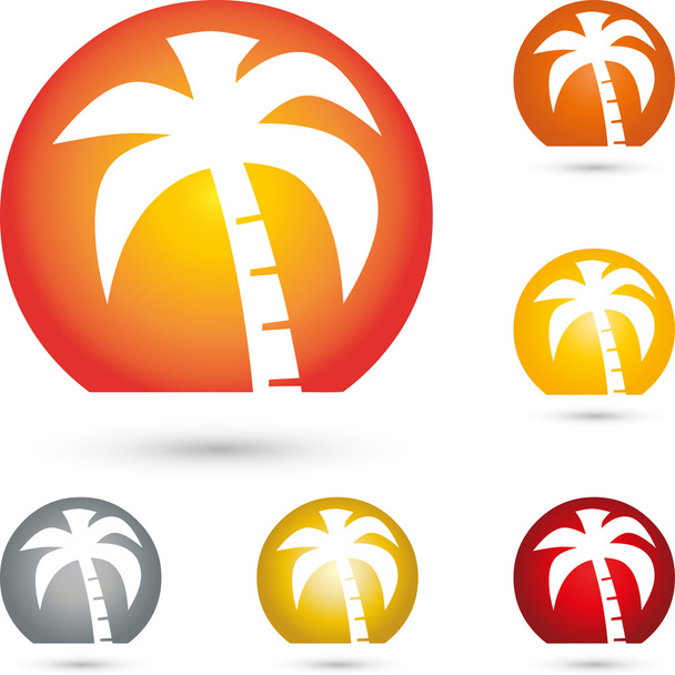 Palme, Sonne, Reisen, Logo - Vector, Image
