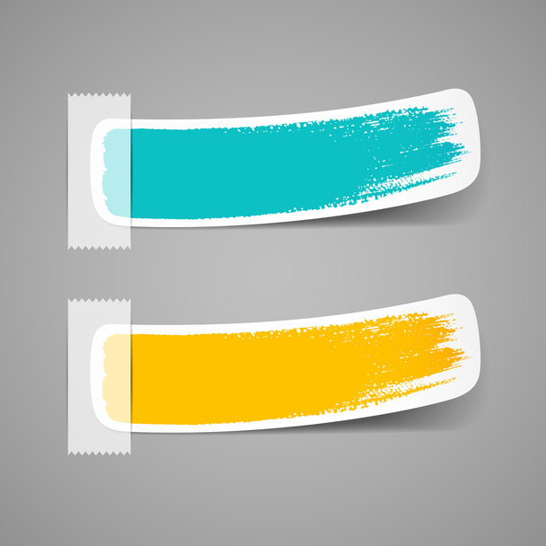 Colorful label brush stroke background - Vector, Image