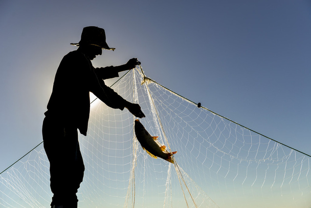 Ψάρεμα & ψαράς δικτύου - Φωτογραφία, εικόνα