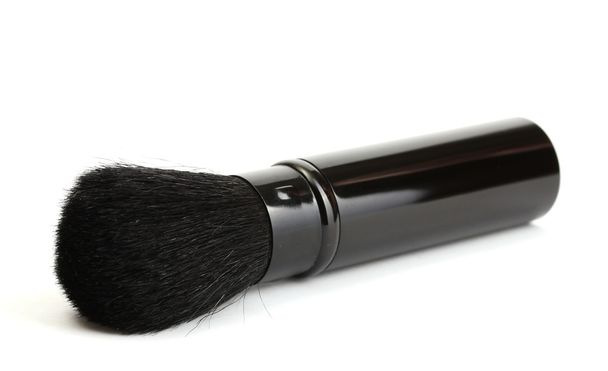 Black brush for make-up isolated on white - Фото, изображение