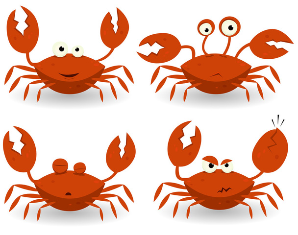Red Crabs Characters - Vector, Image
