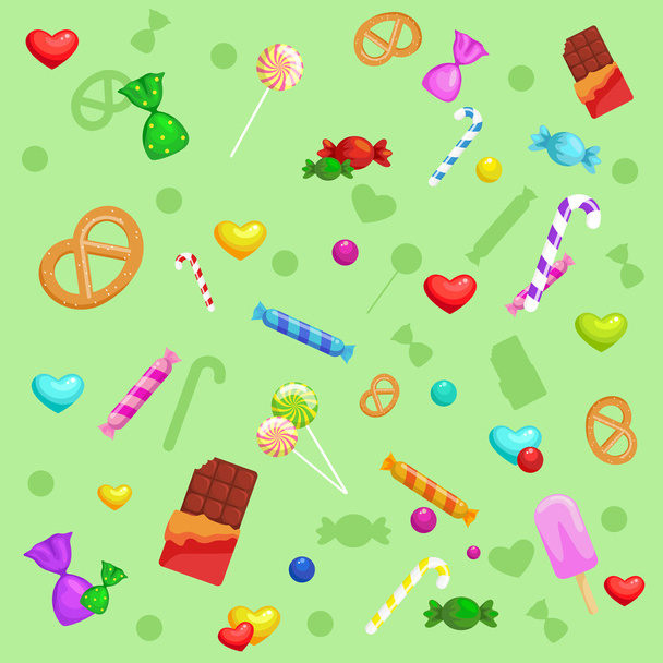 Achtergrond met kleurrijke candy candy achtergrond  - Vector, afbeelding