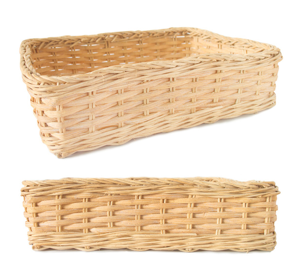 Empty wicker basket isolated  - Photo, Image
