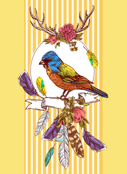 Ручная птица - Вектор,изображение