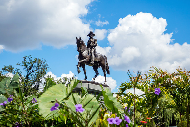 George Washington μνημείο στο δημόσιο κήπο Βοστώνη - Φωτογραφία, εικόνα