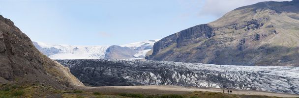 İzlanda, Avrupa: Skaftafellsjokull havadan görünümü, Skaftafell Buzulu, Vatnajokull kapalı bir buzul dili, İzlanda'nın en büyük buz örtüsü, Oraefi bir doğa rezerv içinde, Vatnajokull Milli Parkı  - Fotoğraf, Görsel