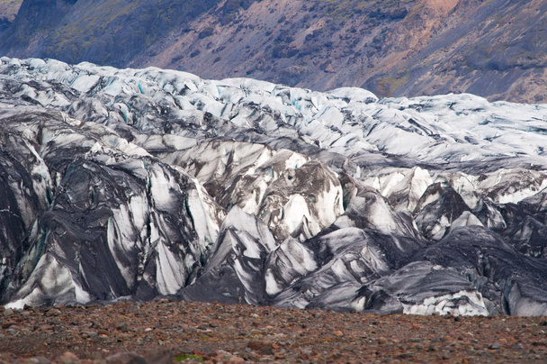İzlanda, Avrupa: Skaftafellsjokull havadan görünümü, Skaftafell Buzulu, Vatnajokull kapalı bir buzul dili, İzlanda'nın en büyük buz örtüsü, Oraefi bir doğa rezerv içinde, Vatnajokull Milli Parkı  - Fotoğraf, Görsel