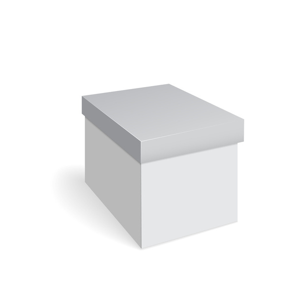 Blanco doos op witte achtergrond - Vector, afbeelding