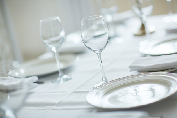 Decorated feast table in restaurant - Fotó, kép