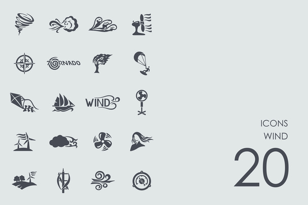 Conjunto de iconos de viento
 - Vector, Imagen