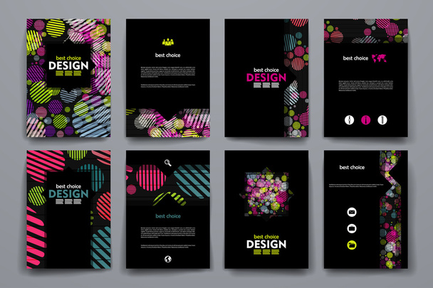 Set of brochure, poster templates - Vector, Image