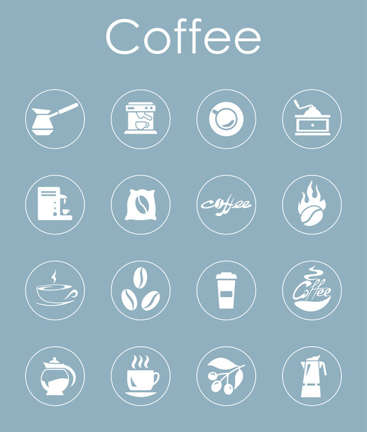 Az egyszerű ikonok, kávé - Vektor, kép