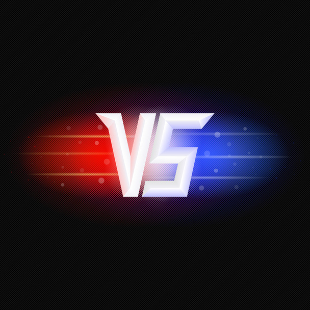 Versus icon with flares - Vector, Image