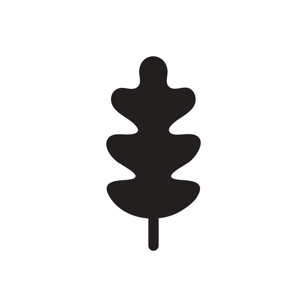 icône vectorielle noire sur fond blanc feuille d'arbre
 - Vecteur, image