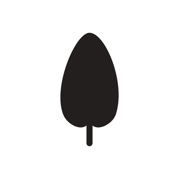 icône vectorielle noire sur fond blanc feuille d'arbre
 - Vecteur, image