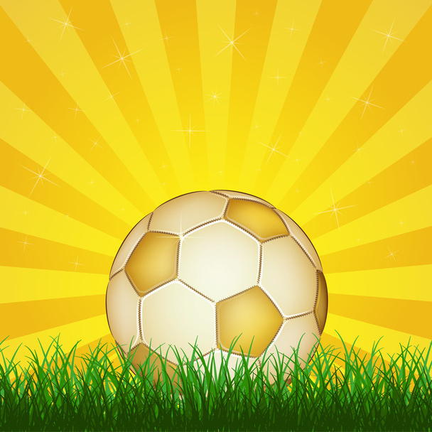 Golden soccer ball  - Vektor, Bild
