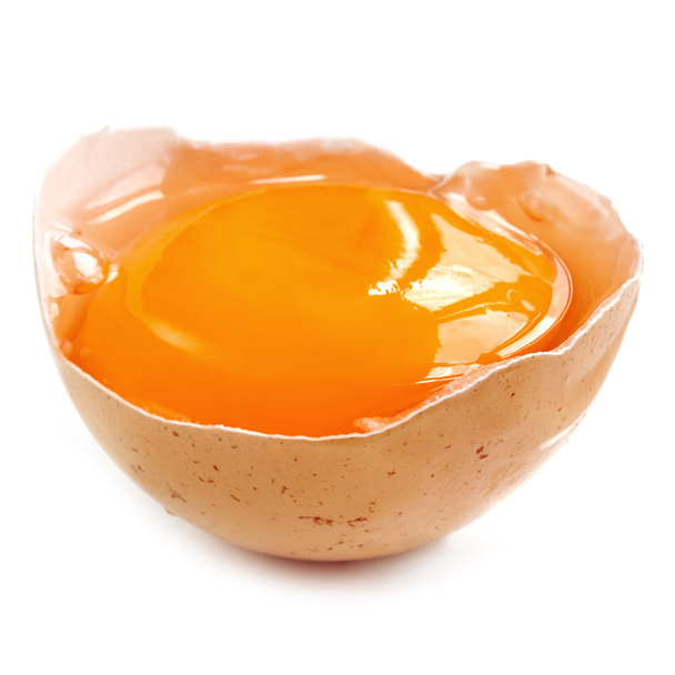 vaječný žloutek ve skořápce nad bílá - Fotografie, Obrázek