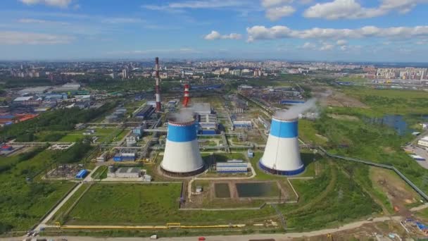 Vista aérea de la central eléctrica
 - Imágenes, Vídeo